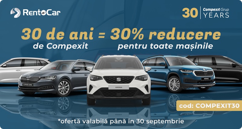 Promo 30 ani cu Compext Rent a car Cluj
